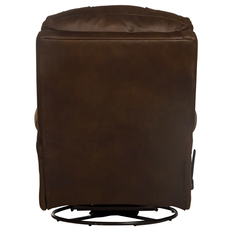 Catnapper Marge Swivel Glider Recliner in Brown Polyester Fabric