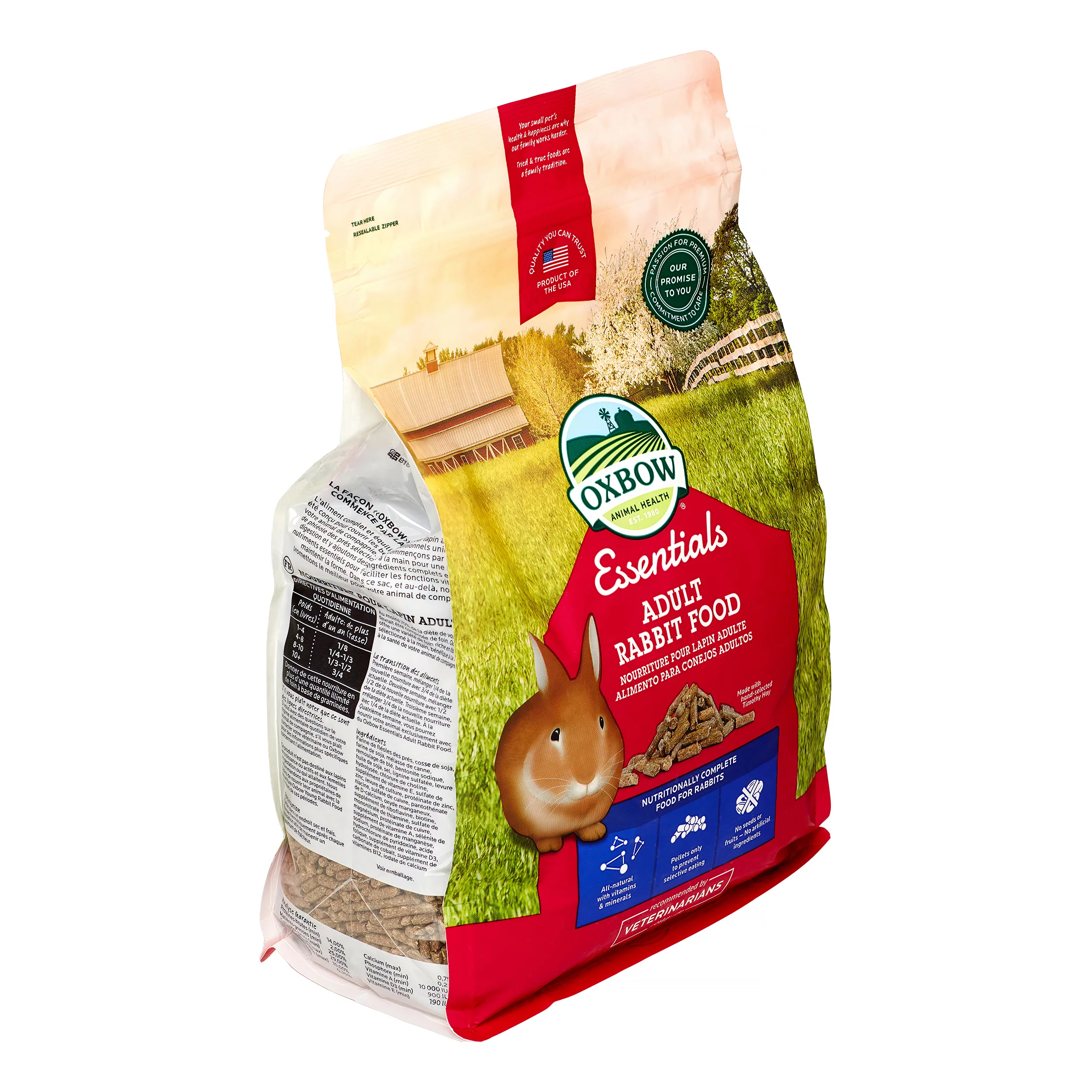 Oxbow Pet Products Essentials Bunny Basics Adult Dry Rabbit Food, 5 lbs.