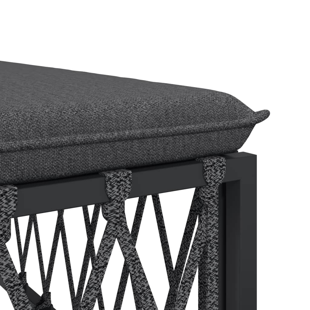 Anself 5 Piece Patio Set with Cushions Anthracite Steel