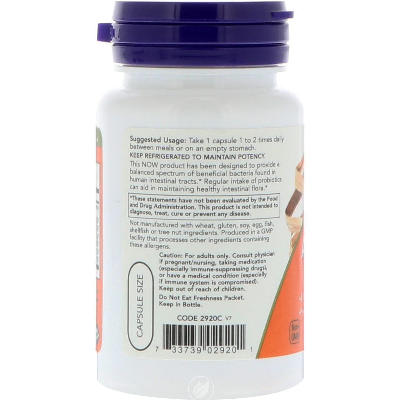 (4 Pack) NOW Supplements 4X6 Acidophilus 60 Vcaps