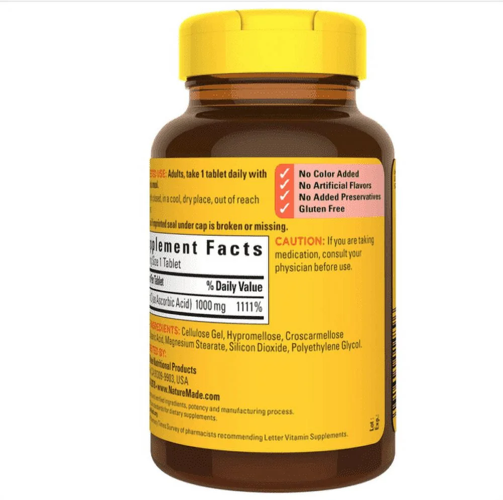 Nature Made Vitamin C - 1000 mg - 100 Tablets