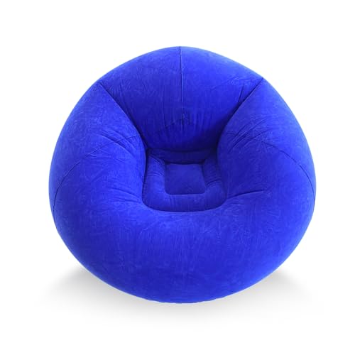 45x45x28 Inflatable Beanless Bean Bag Chair Lounge Sofa - Black