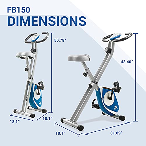 XTERRA Fitness Folding Exercise Bike, 225 LB Weight Capacity