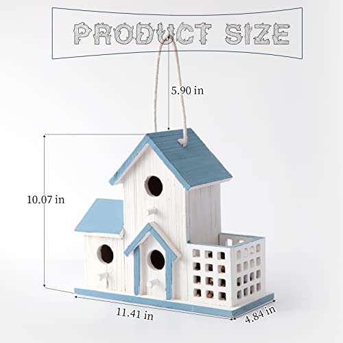 Birdhouse Premium Bluebird Houses for Outside Attract Beautiful Birds to Your Garden and Yard Durable Outdoor Birdhouses 3 Hole Bird Houses for Outside Hanging