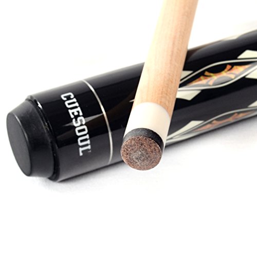 CUESOUL House Bar Pool Cue Sticks,Two Cue Sticks + 2x2 Pool Cue Case Hard