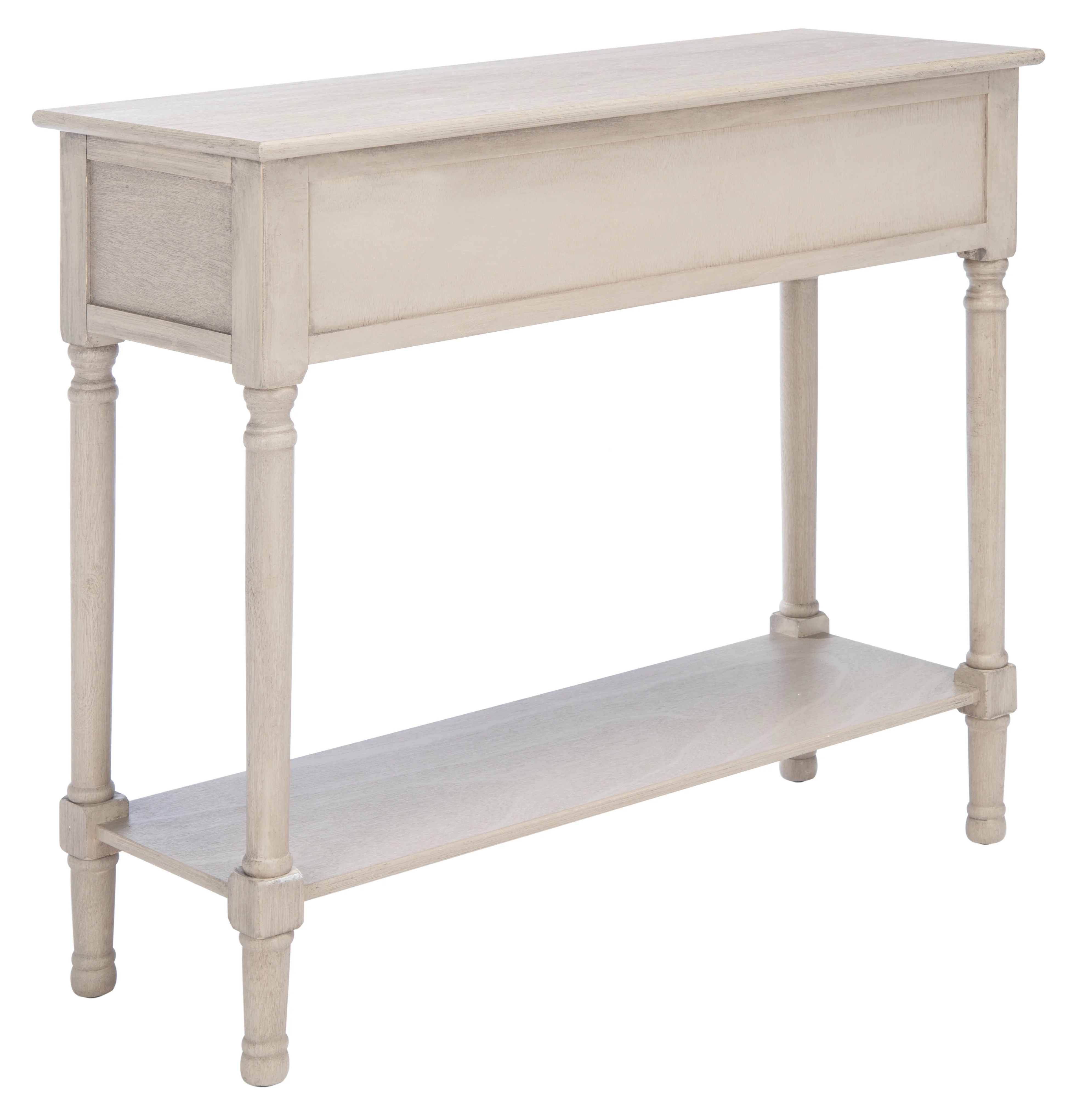 SAFAVIEH Josie French 2-Drawer Taupe Wood Rectangle Console Table (35.5 in. W x 13 in. D x 29.5 in. H)
