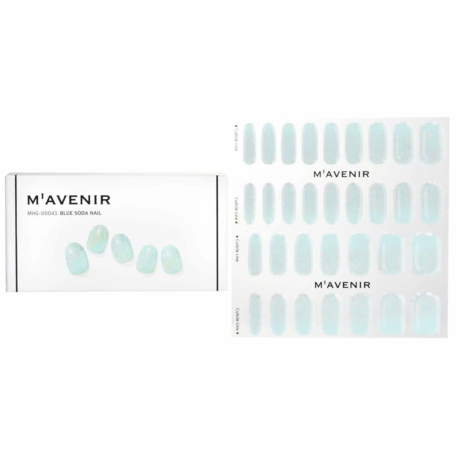 Mavenir Nail Sticker (Blue) - # Bright Road Night Nail  32pcs
