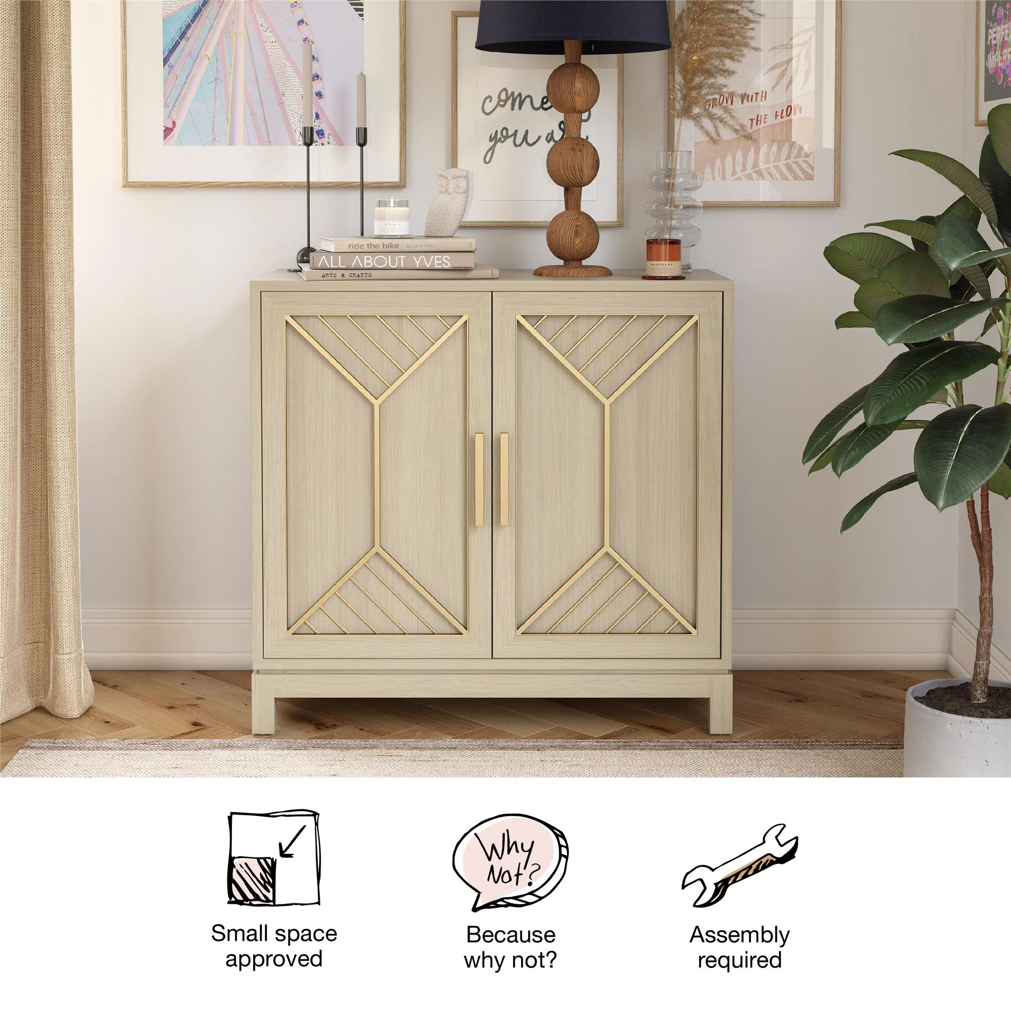 Mr. Kate Neely Accent Cabinet, Pale Oak