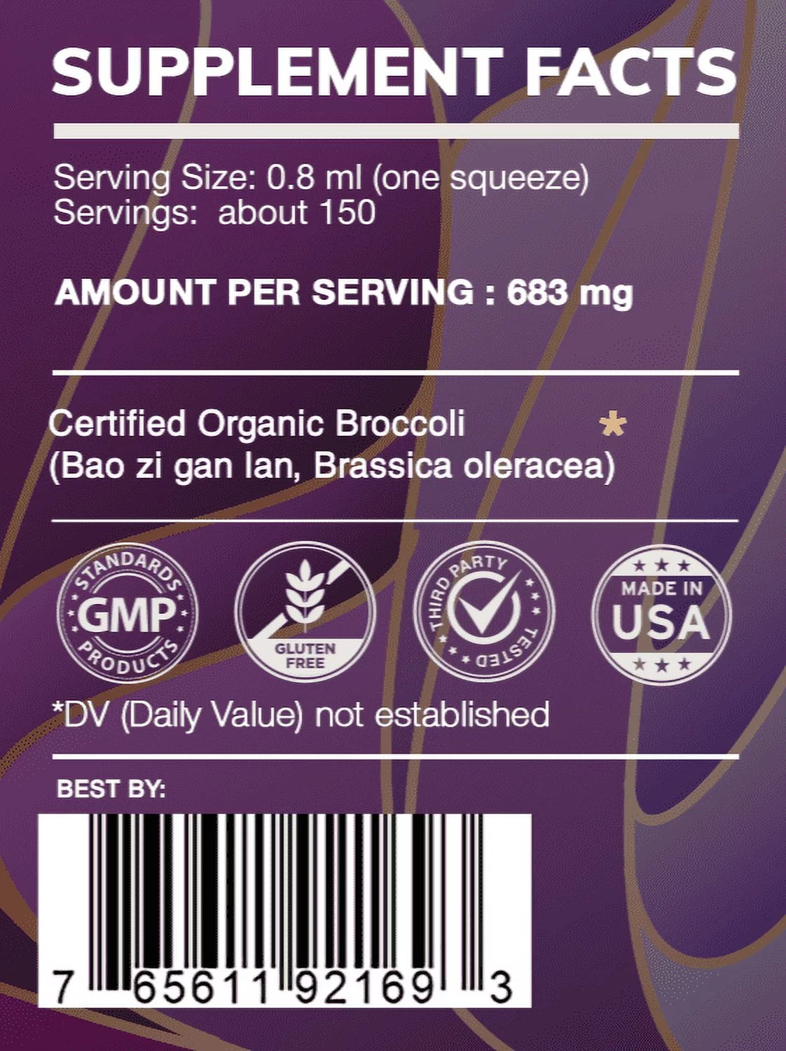 Earth's Love Broccoli Alcohol Herbal Extract Tincture, Super-Concentrated Organic Broccoli (Bao Zi Gan Lan, Brassica Oleracea) Dried Sprouting Seed 2x4 oz