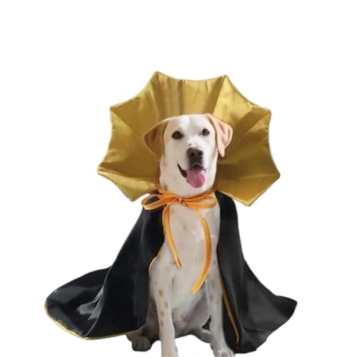 6-Piece Halloween Pet Cosplay Vampire Cloak Garment for Dog Cat Kitten Puppy Pet Clothes(Yellow)