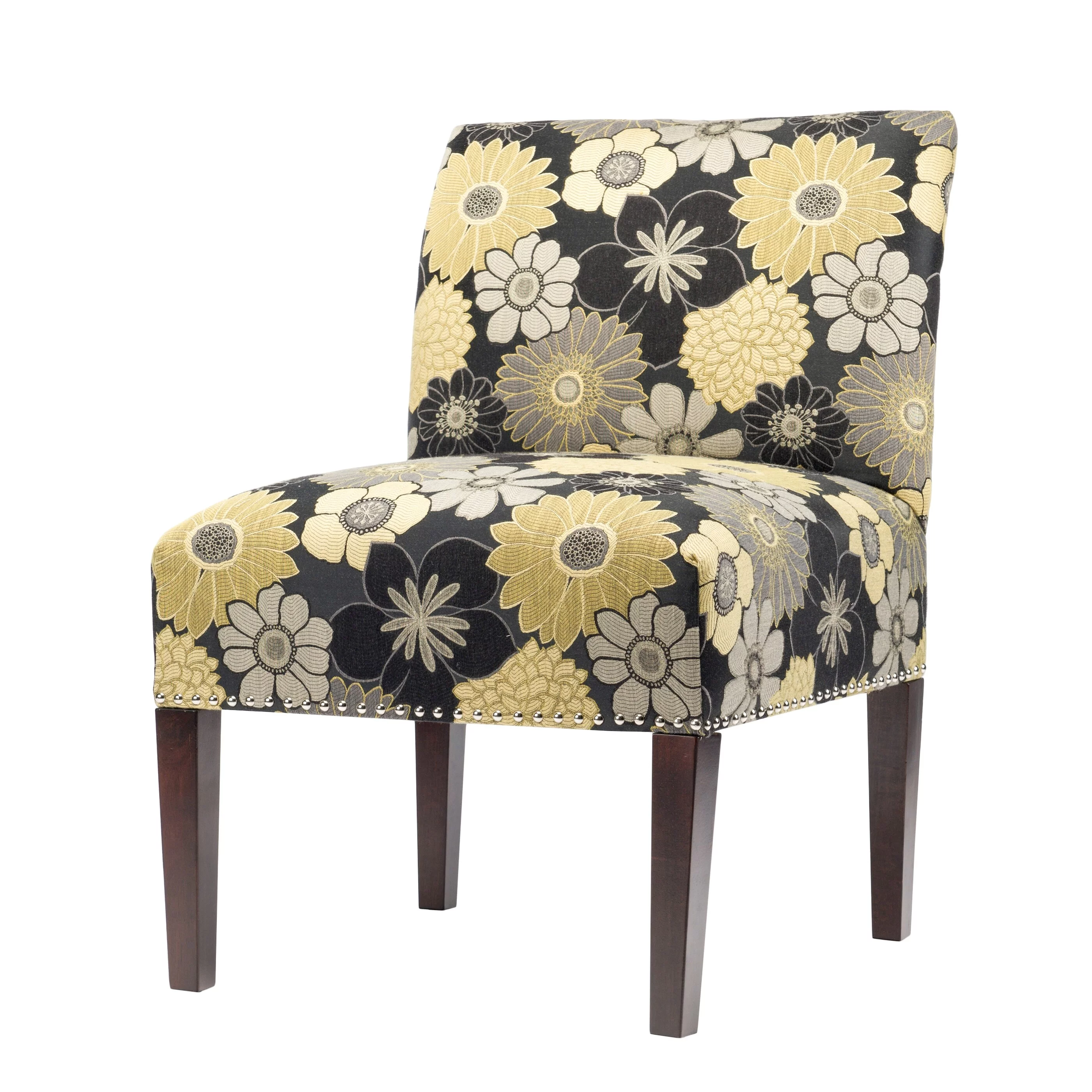 Sole Designs Samantha Living Room Slipper Accent Chair Floral Floral Modern & Contemporary