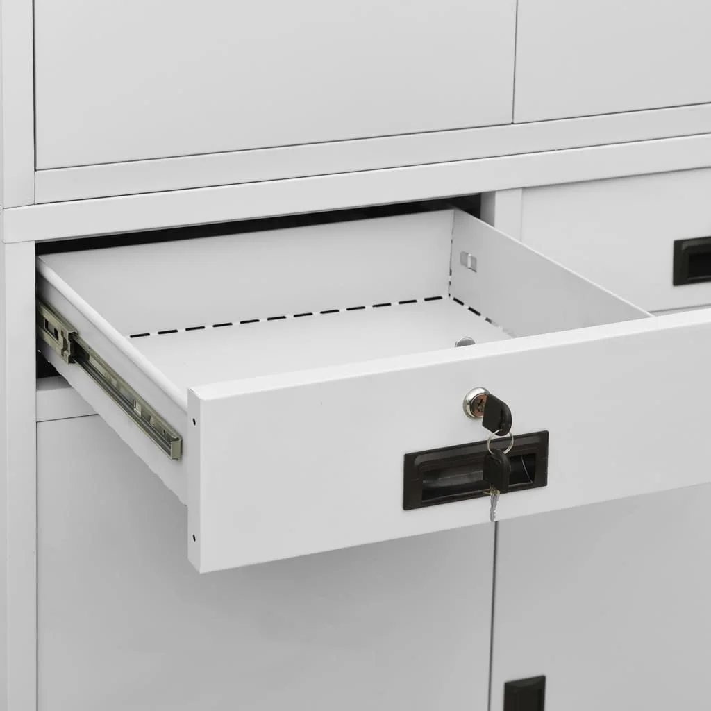 vidaXL Office Cabinet Light Gray 35.4