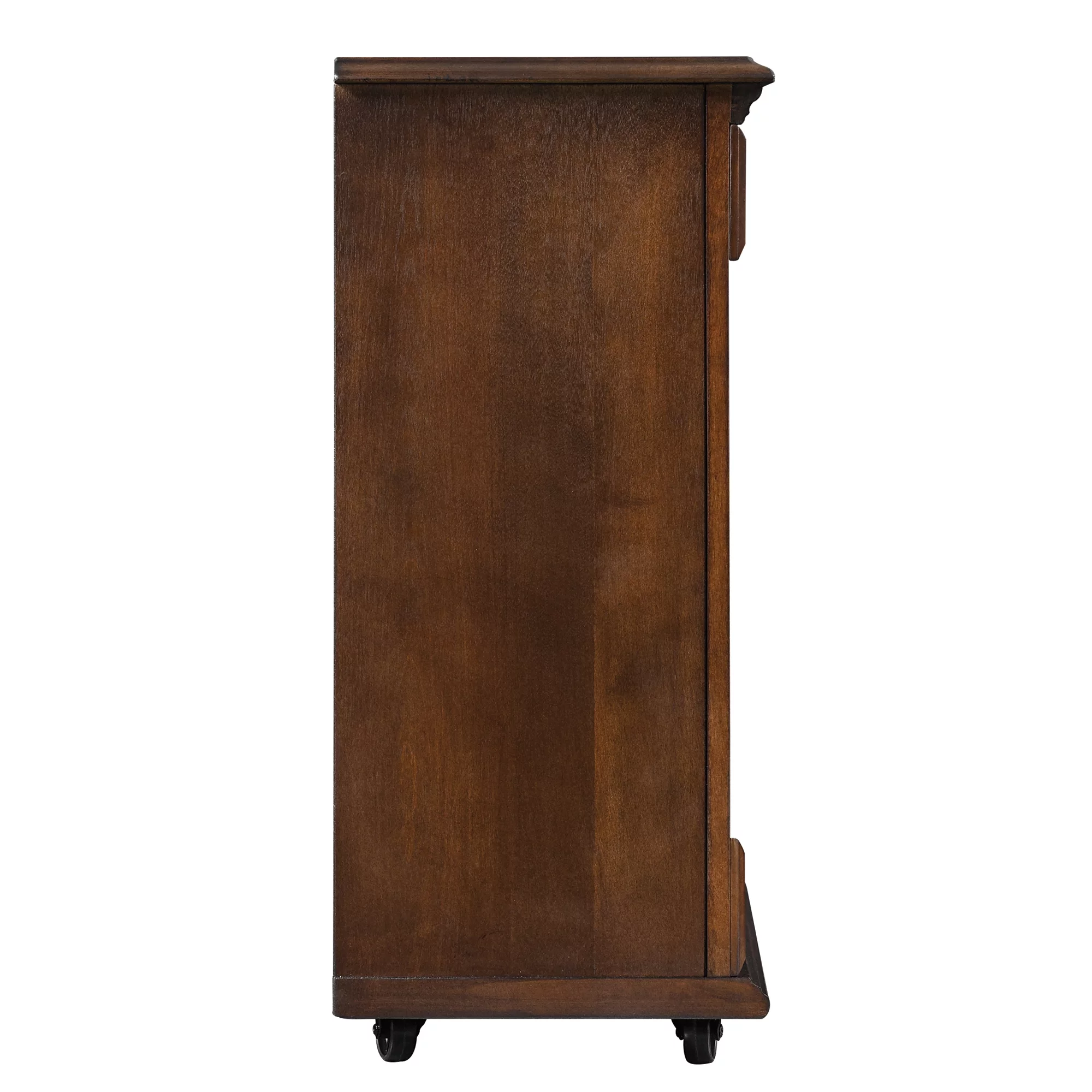 ChimneyFree Rolling Mantel with 3D Infrared Quartz Electric Fireplace, Caramel Birch