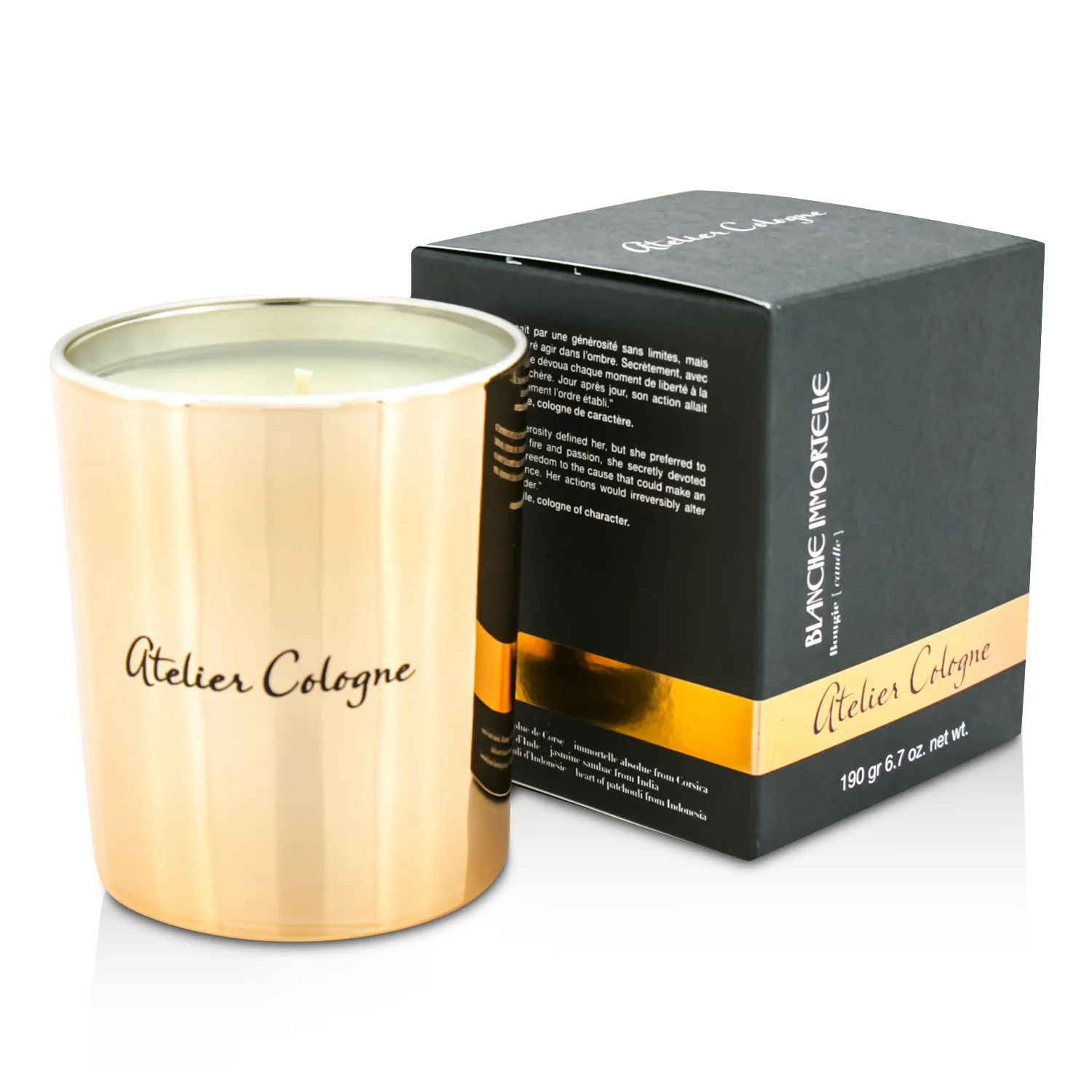 Atelier Cologne Bougie Candle - Blanche Immortelle  190g/6.7oz