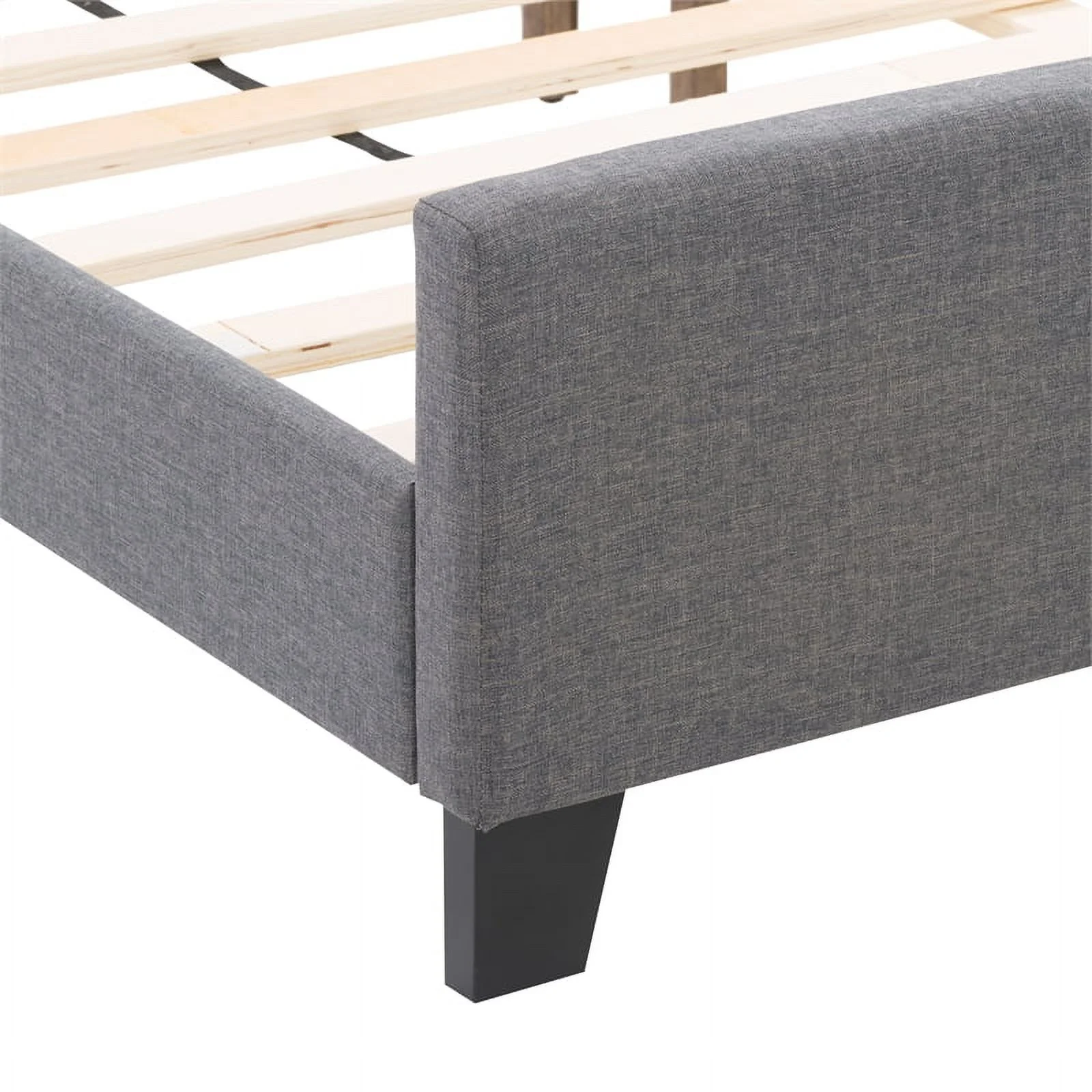 Atlin Designs Upholstered Engineered Wood Queen Bed in Gray