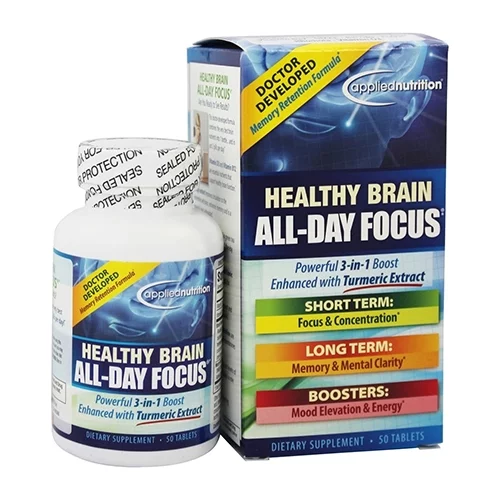 Applied Nutrition Healthy Brain All-Day Focus Tablets, 50 Ea, 3 Pack