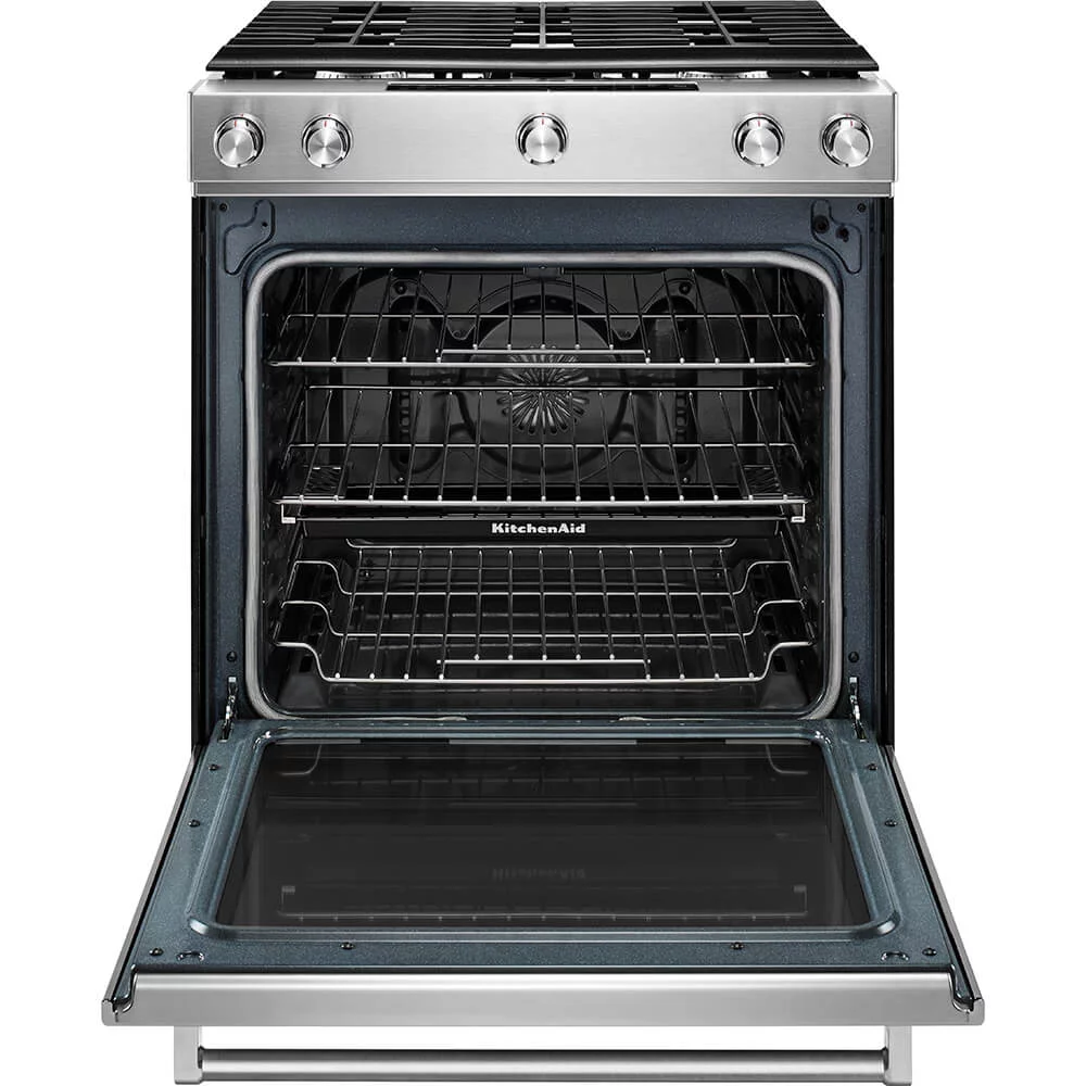 KITCHENAID KSGG700ESS  SLIDE IN GAS RANGE Black
