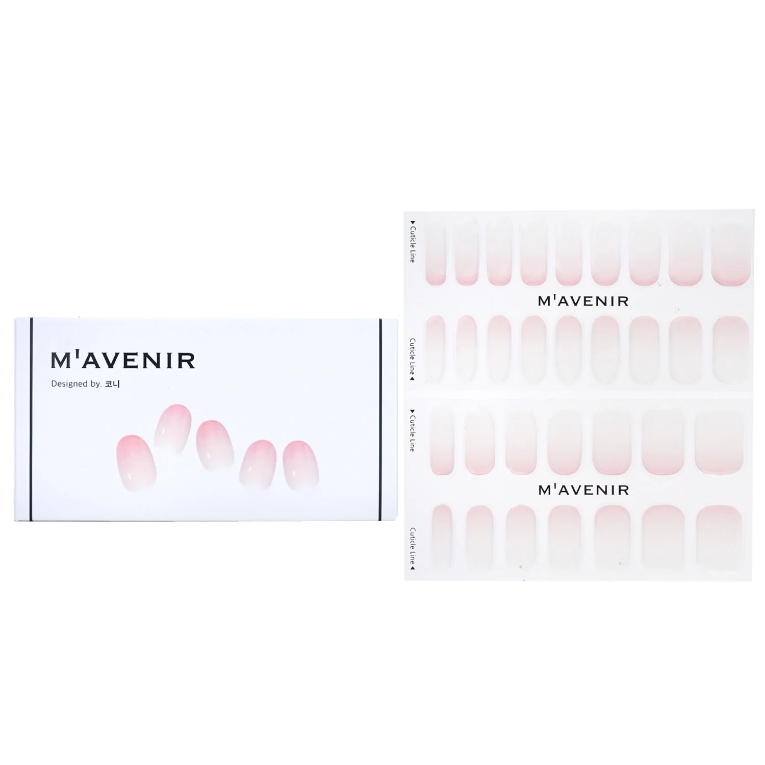 Mavenir Nail Sticker (Pink) - # Glass Soft Pink Nail  32pcs