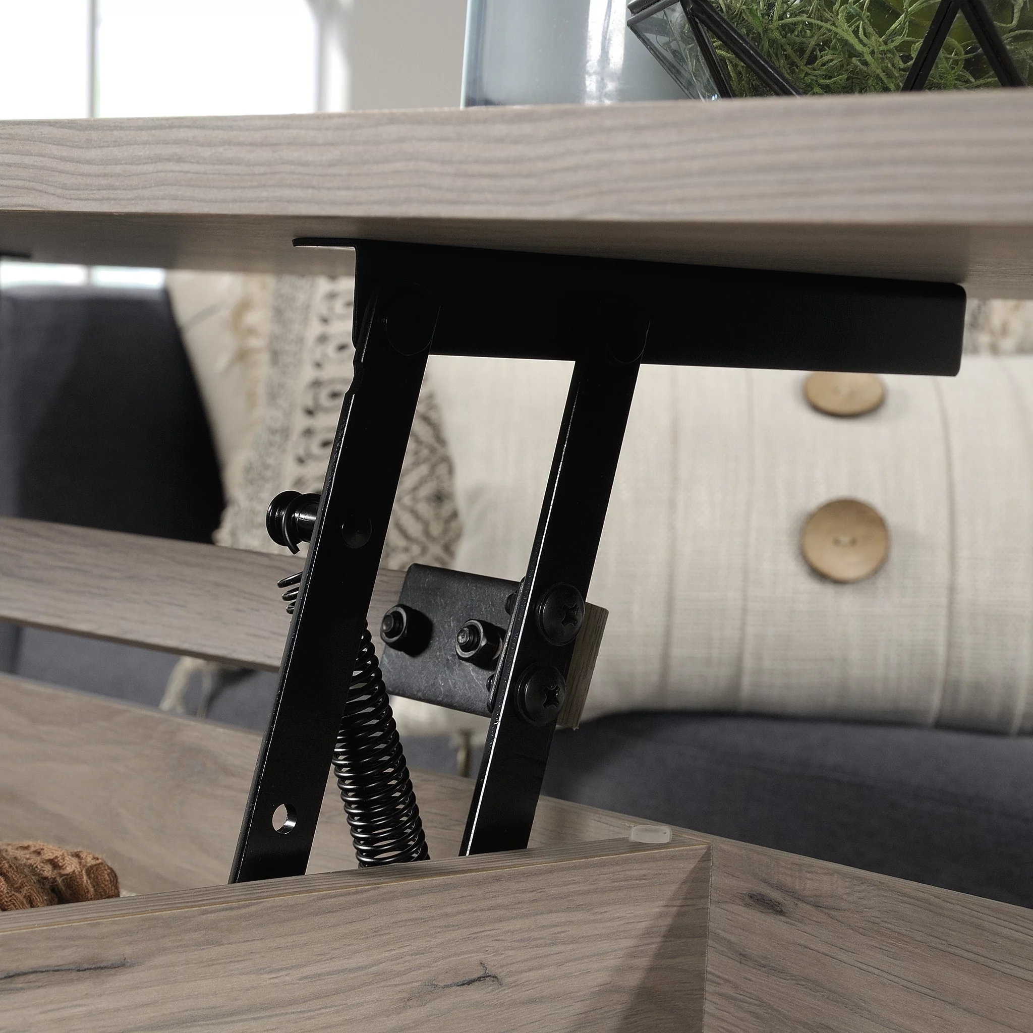 Sauder Summit Station Lift Top Coffee Table, Laurel Oak Finish