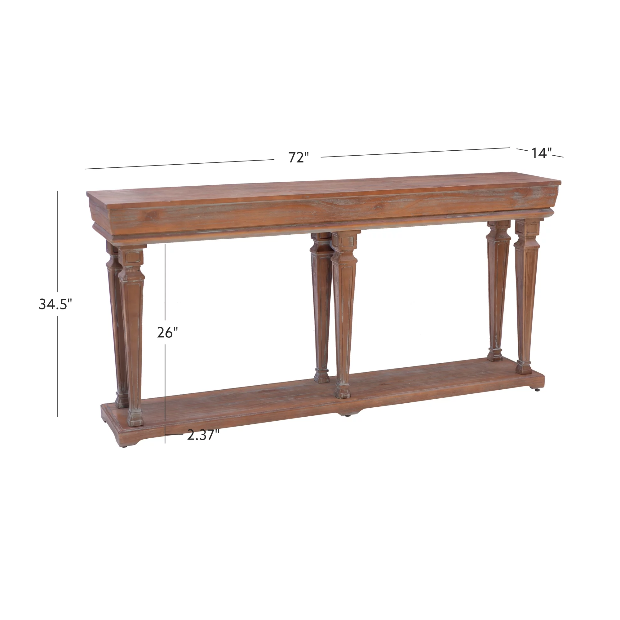 Benjamin Long Console Table, Weathered Driftwood