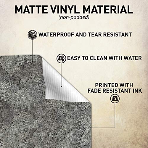 Battle Game Mat - 48x48 - Dungeons Tabletop Dragons Dice Role Playing Map - Wargaming RPG Warfare 40k Flames War - Reusable Miniature Figure Board Games - Warhammer Gaming Vinyl Mat