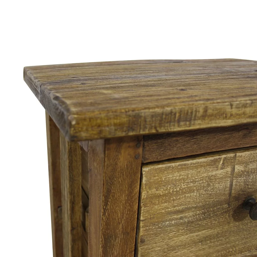 Andoer Nightstand Solid Reclaimed Wood 15.7