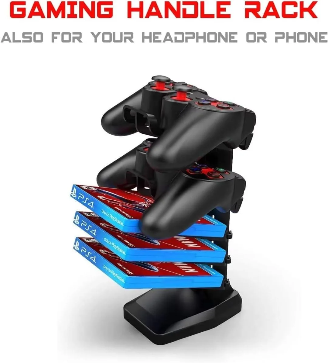 Waleaf Ergonomic Gaming Desk 55 Inch, T Shaped Office PC Computer Desk with Full Desk Mouse Pad, Gamer Tables with Gaming Handle Rack, Cup Holder Headphone Hook