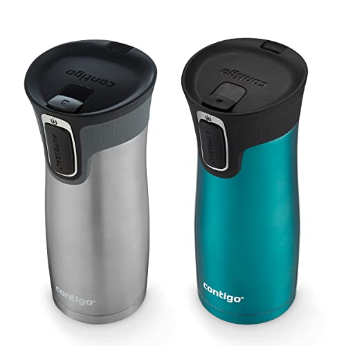 Contigo AUTOSEAL West Loop Vacuum-Insulated Stainless Steel Travel Mug with Easy-Clean Lid 20 oz Sake