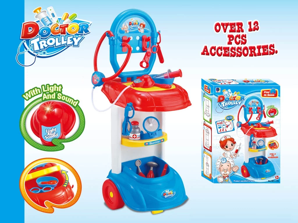 Doctor Trolley Playset Pretend Play Toy for Boy