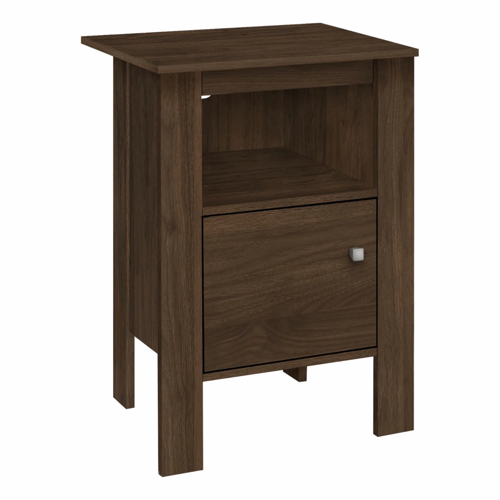 Monarch Specialties Accent Table, Side, End, Nightstand, Lamp, Storage, Bedroom, Walnut Laminate