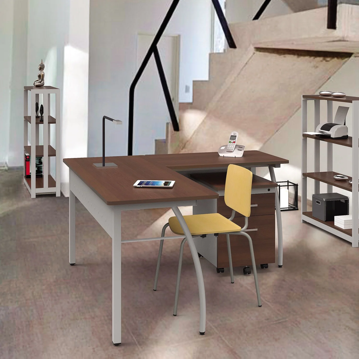 Linea Italia Trento Line L-Shaped Desk, 59.13