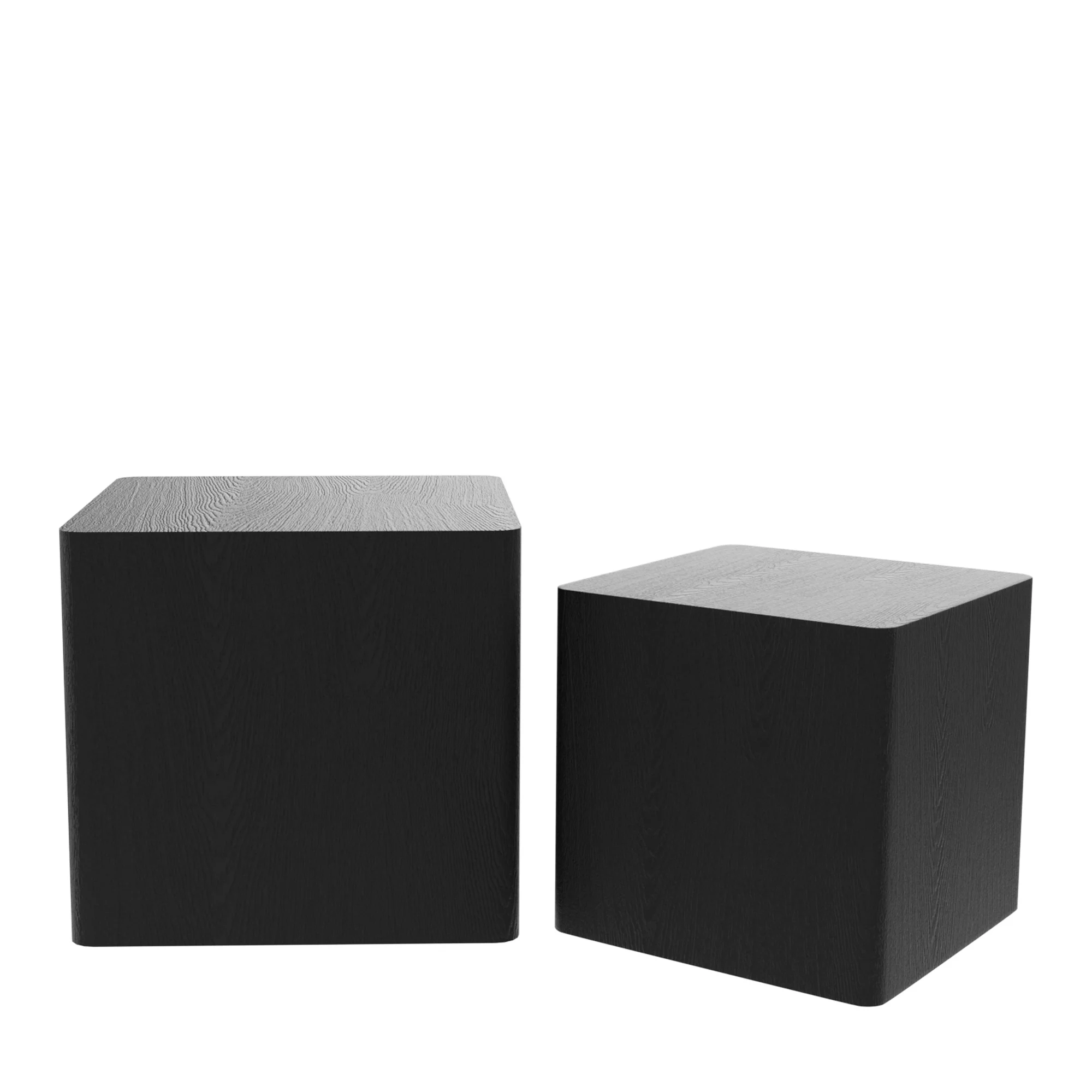 Black MDF Nesting Tables - Set of 2 - Elevate Your Decor