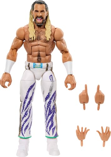 Mattel WWE Elite Action Figure & Accessories, Series #117 6-inch Collectible Seth “Freakin” Rollins with 25 Articulation Points & Swappable Hands