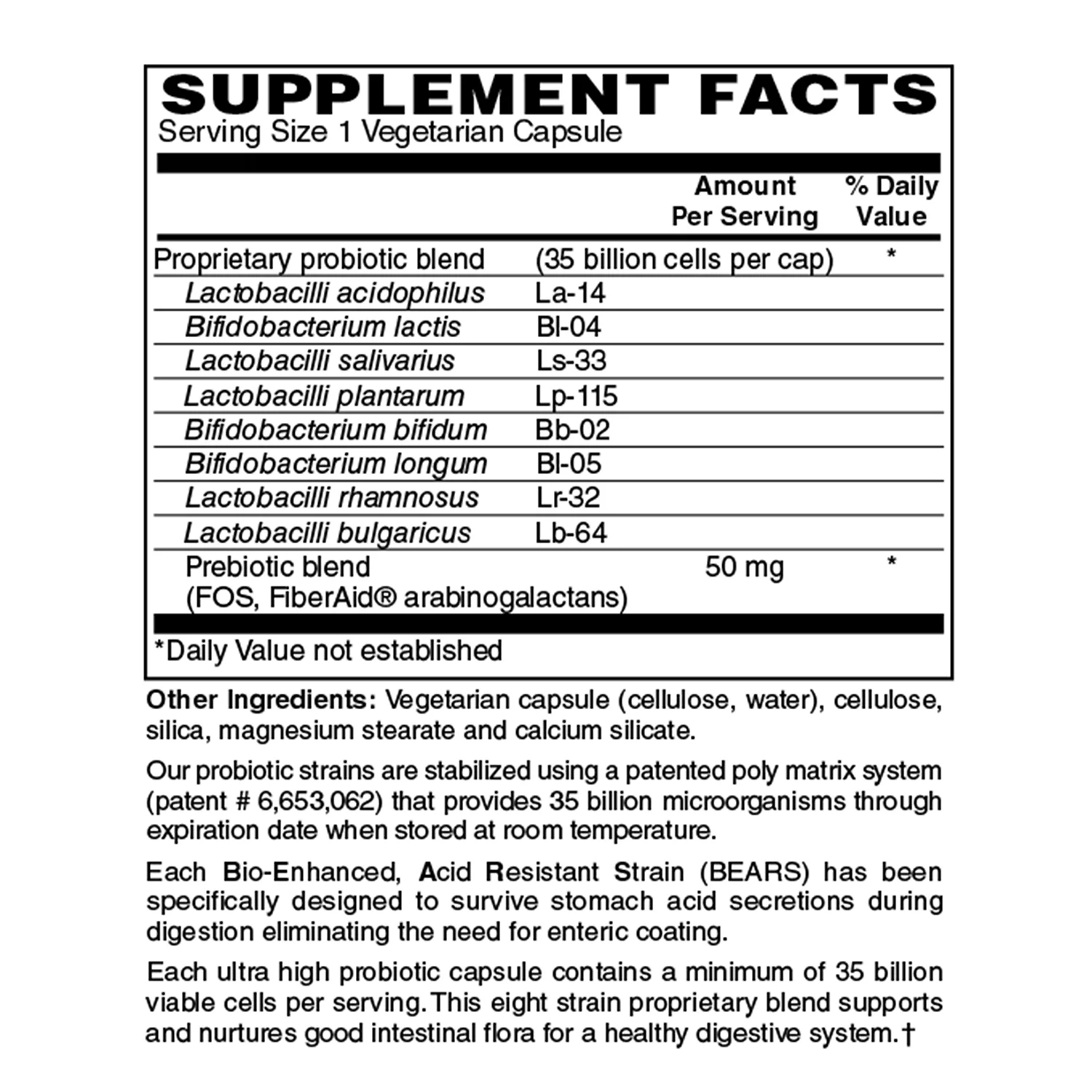 Holly Hill Health Foods, 35 Billion ProBiotic, 30 Vegetarian Capsules