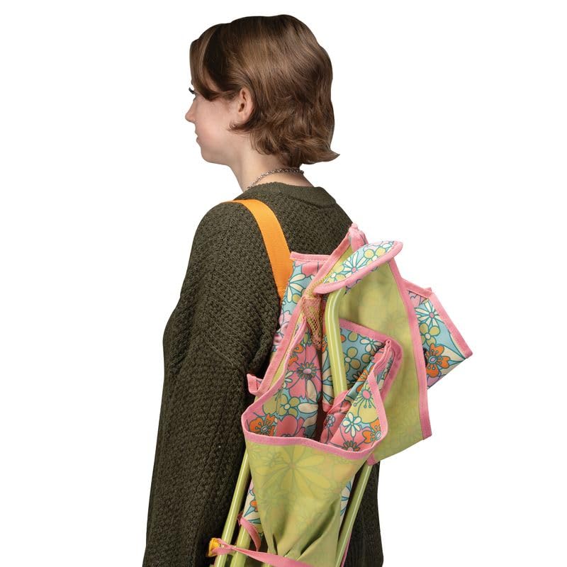 GCI Outdoor Comfort Pro Rocker Camping Chair | Portable Folding Rocking Chair with Durable Armrests & Drink Holder — Sweet Tea