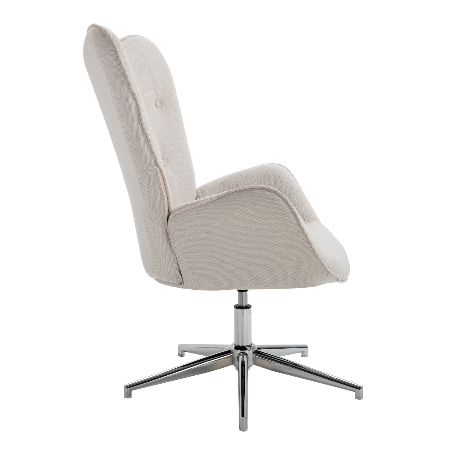 Homy Casa Mid-Century Leisure Accent Chair, Upholstery Armchair Beige