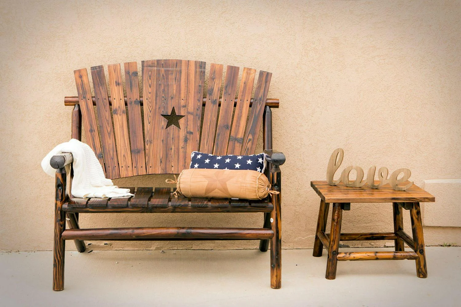 Leigh Country Char-Log Patio End Table