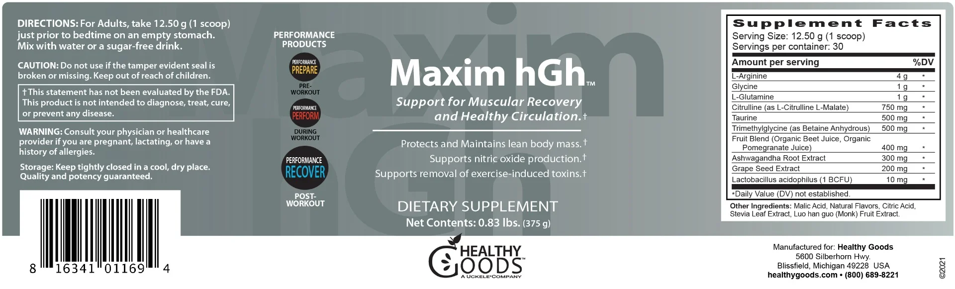 Healthy Goods Maxim HGH Powder