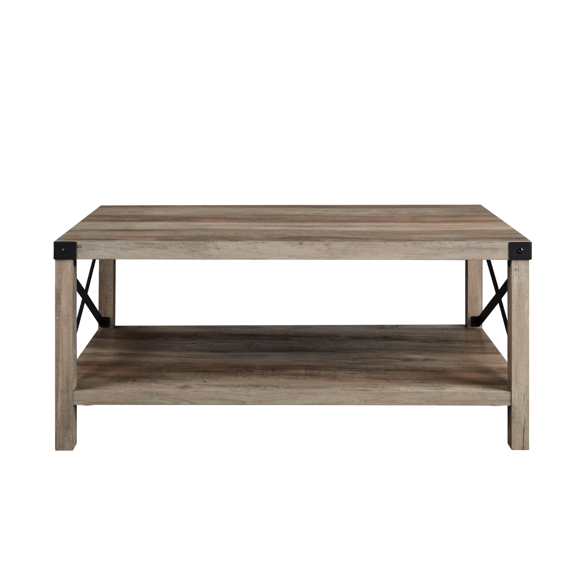 Desert Fields Magnolia Metal X Coffee Table, Gray Wash