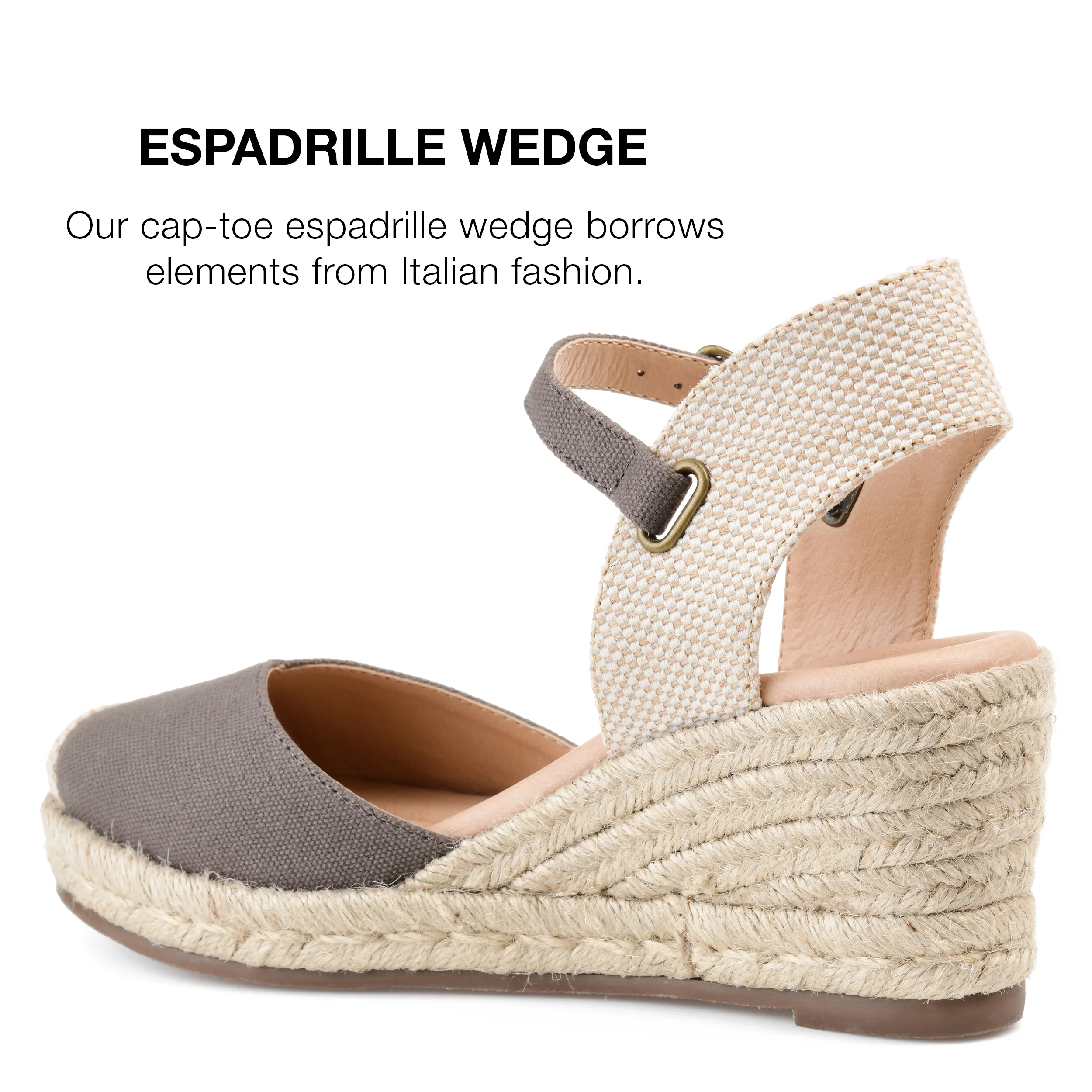 Journee Collection Womens Ashlyn Tru Comfort Foam Wide Width Wedge Heel Espadrille Sandals