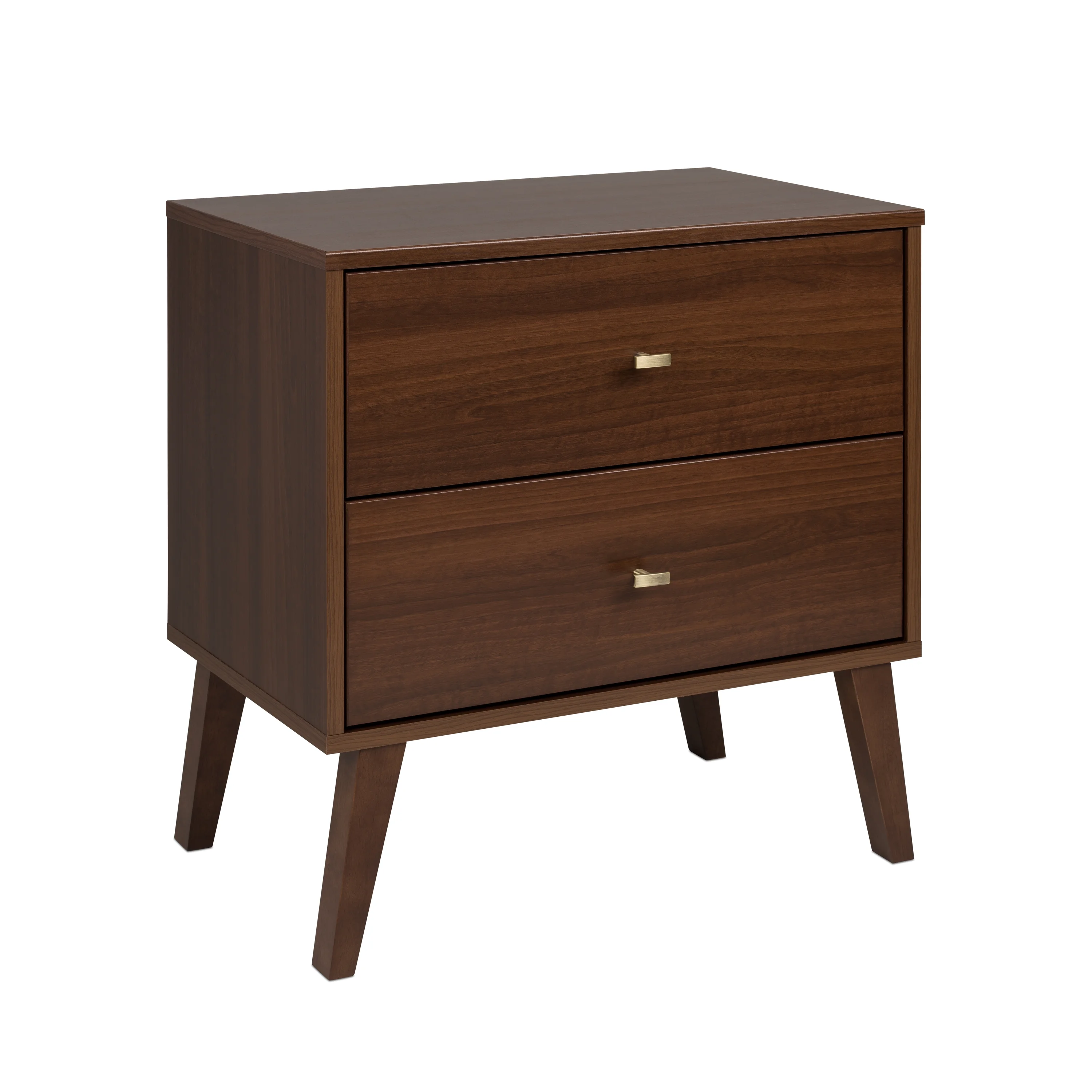 Prepac Milo Mid-Century Modern 2-Drawer Nightstand, 16