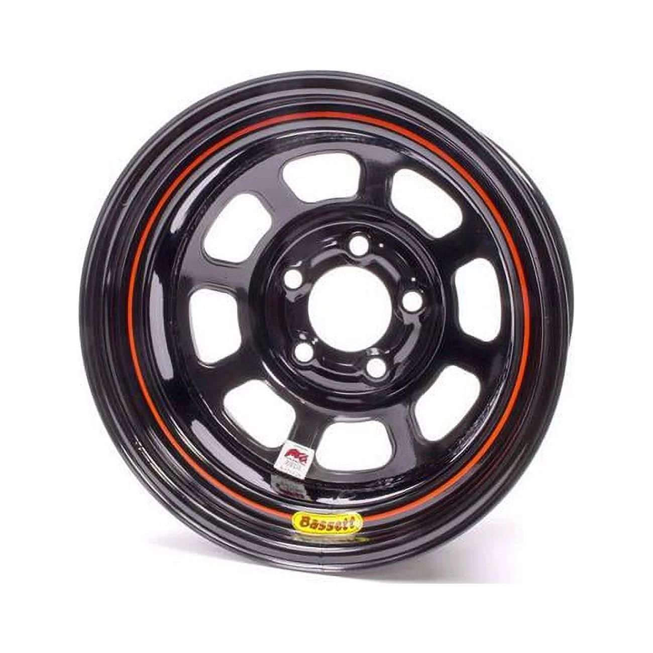 Bassett 58D53I 15 x 8 in. IMCA D-Hole Wheel, 3 in. Back Spacing, Black - 19 lbs