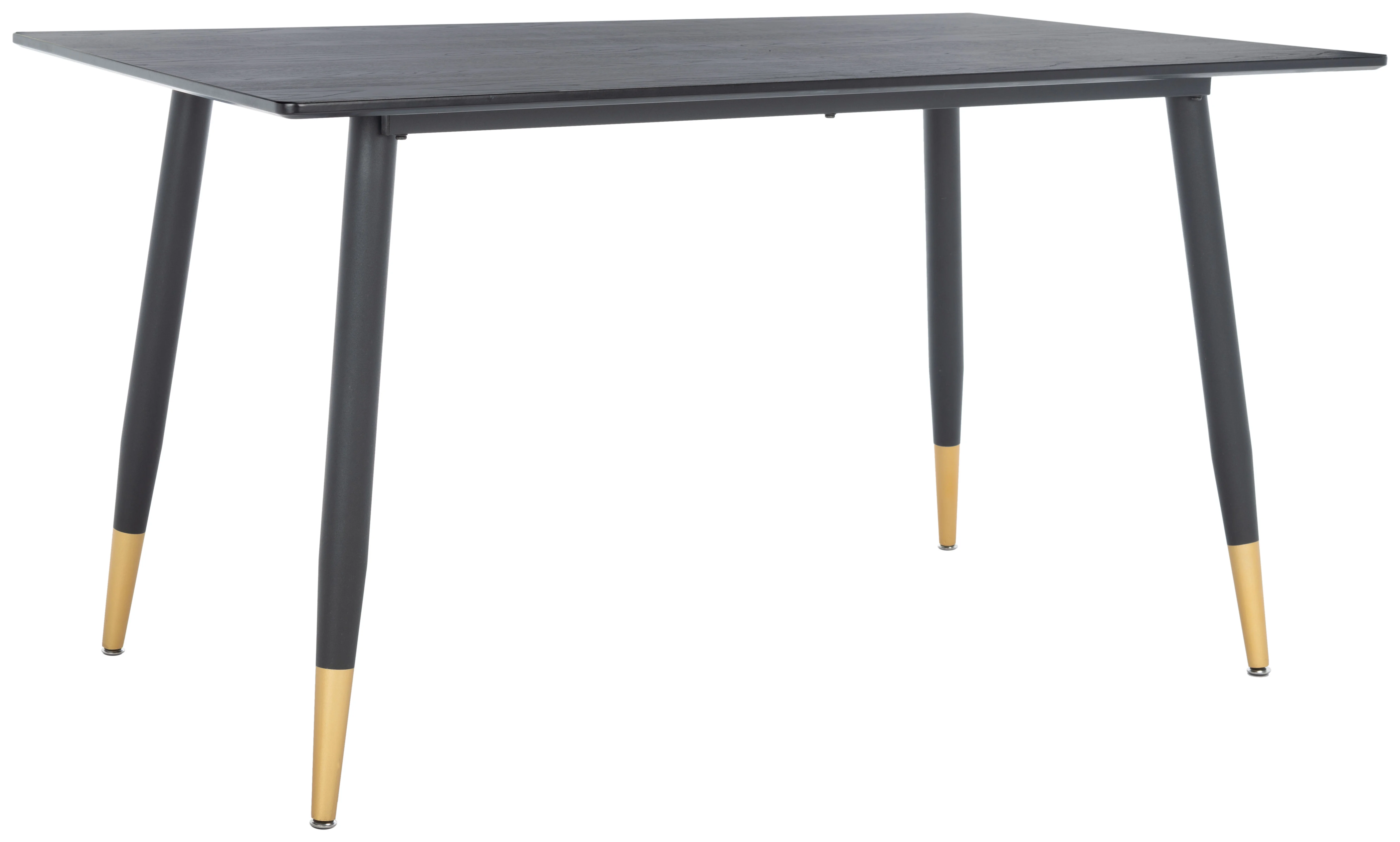 SAFAVIEH Acre Scandinavian Dining Table, Black/Gold (55.1 in. W x 33.5 in. D x 29.5 in. H)