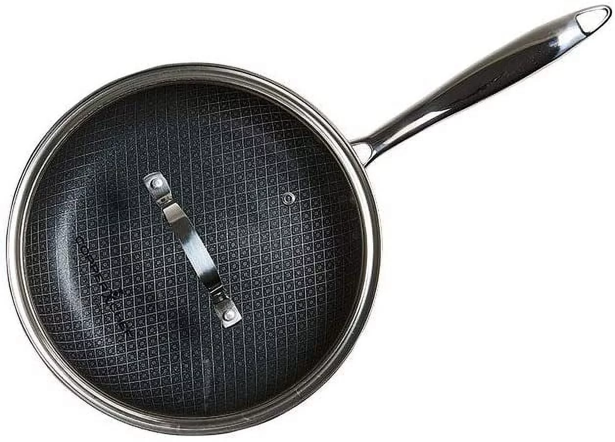 Copper Chef Titan Tri-Ply 8 inch Skillet Fry Pan with Lid, Stainless Steel, Nonstick, Dishwasher Safe, Oven Safe