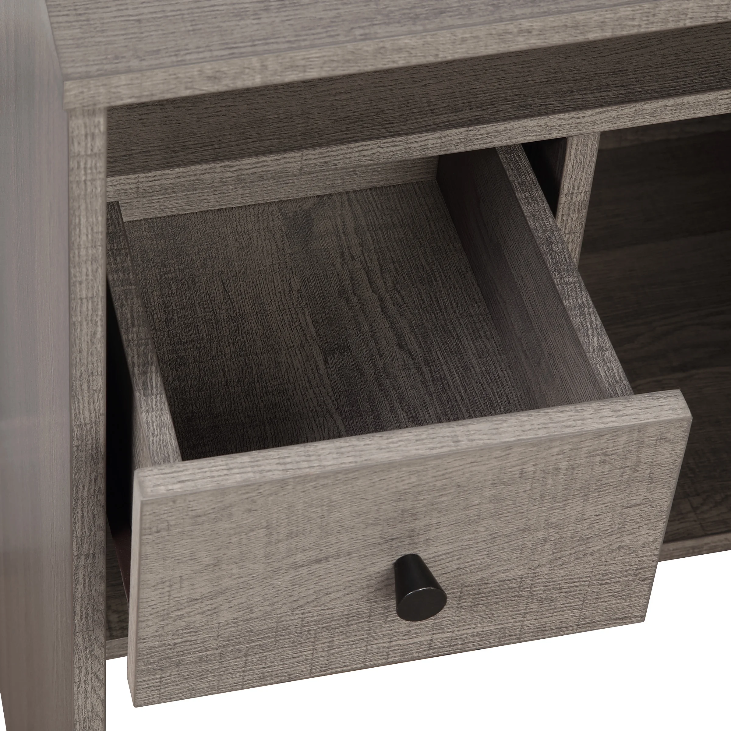 OSP Home Furnishings Hagney Lane L-Shape Desk in Farm Oak Finish