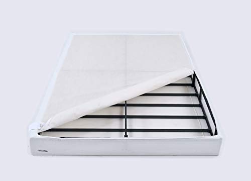 Amazon Basics Smart Box Spring Bed Base, 7-Inch Height Mattress Foundation, Tool-Free Easy Assembly, Queen, 79