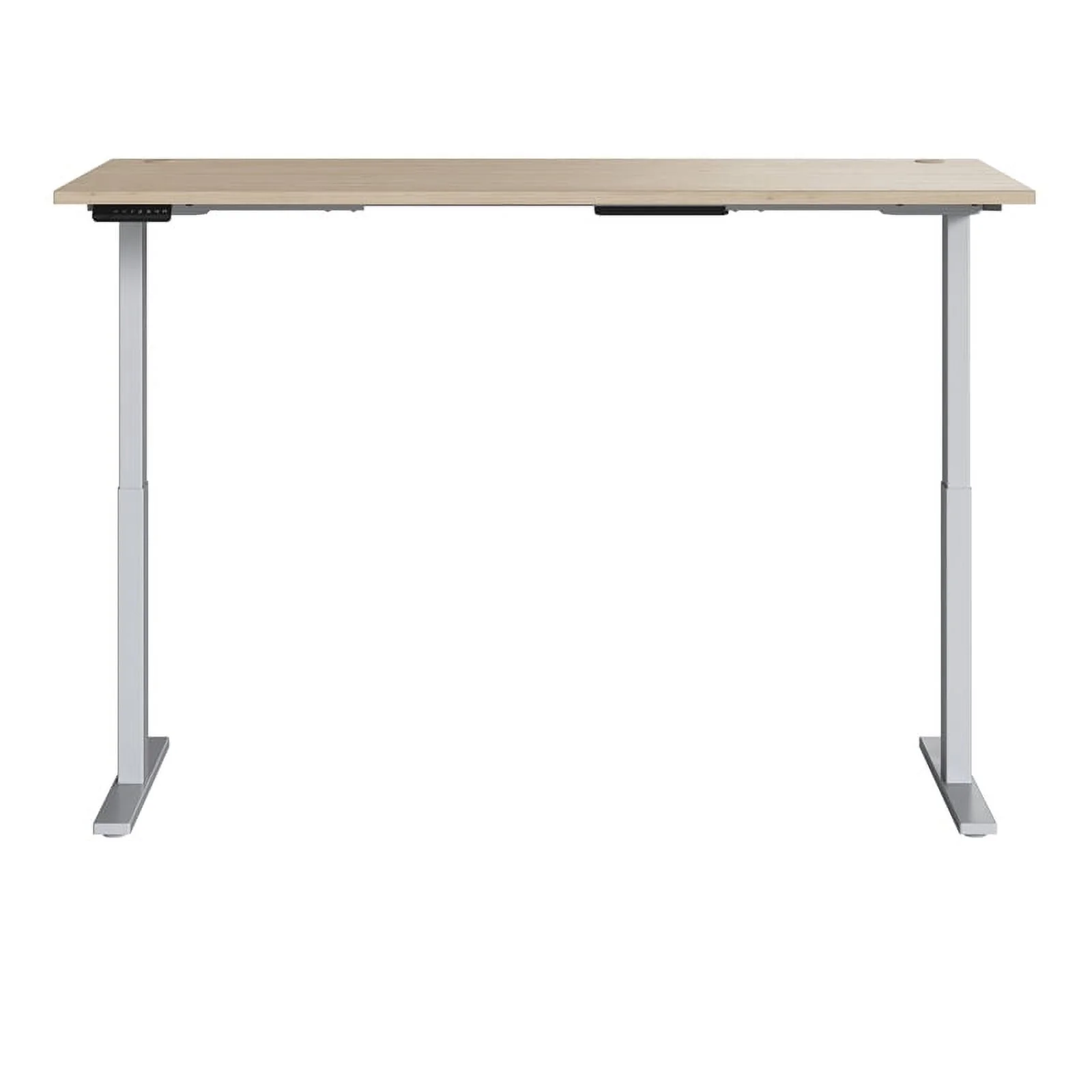 Bowery Hill 48W Adjustable Standing Desk in Natural Elm - Engineered Wood