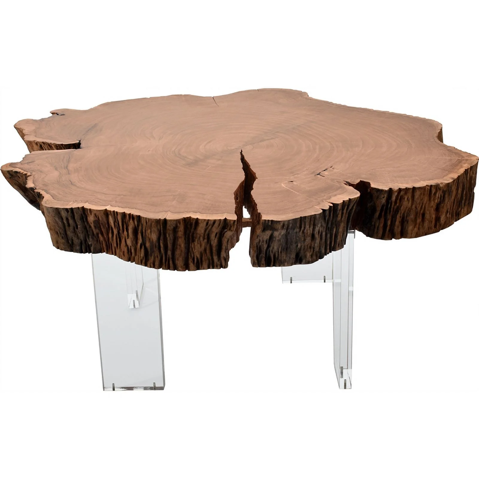Meridian Furniture Woodland Live Edge Acacia Wood Top Coffee Table