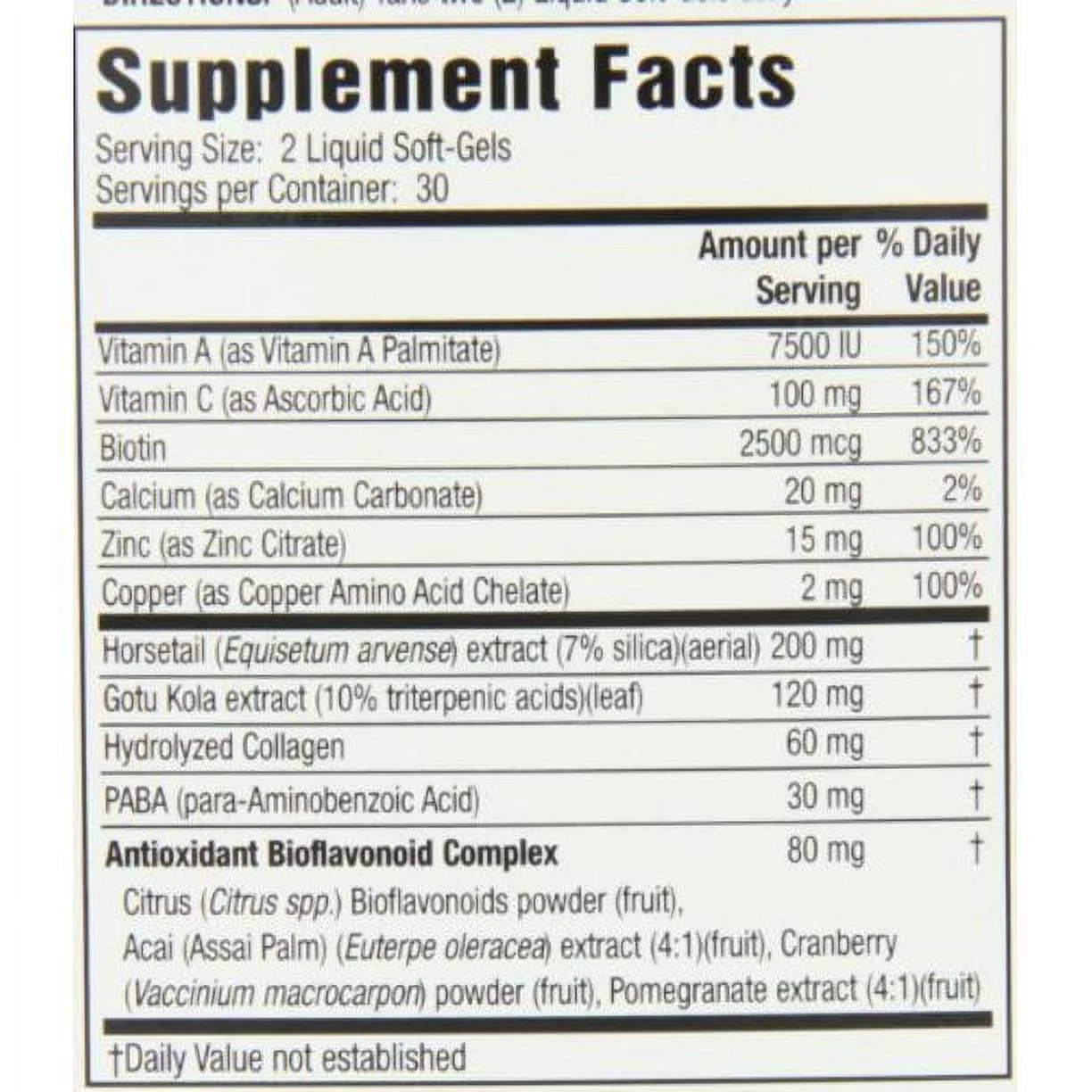 Applied Nutrition Longer, Stronger Hair and Nails, 60-Count