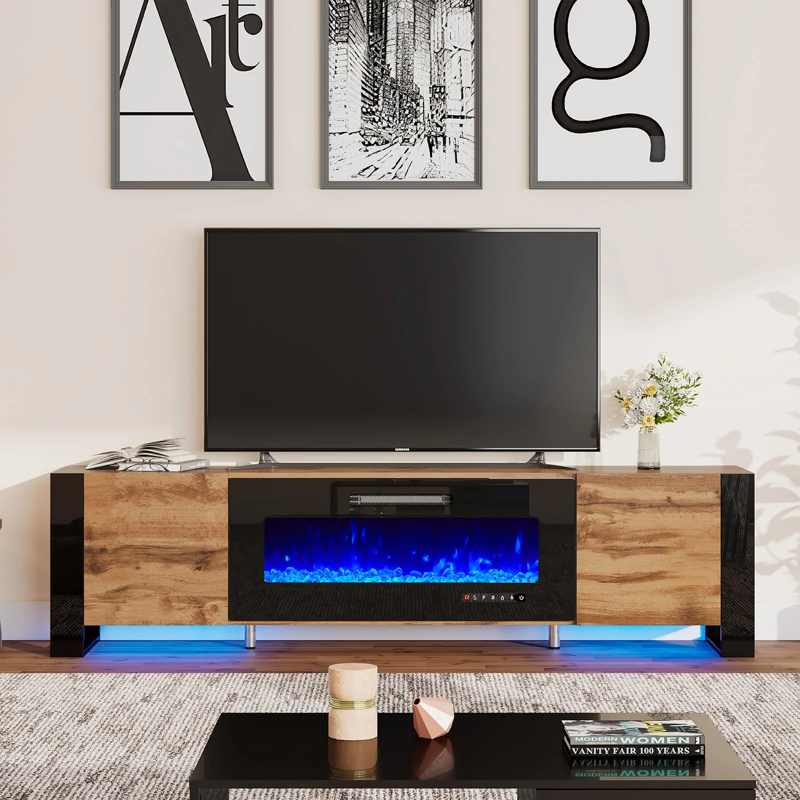 AMERLIFE Fireplace TV Stand, 80